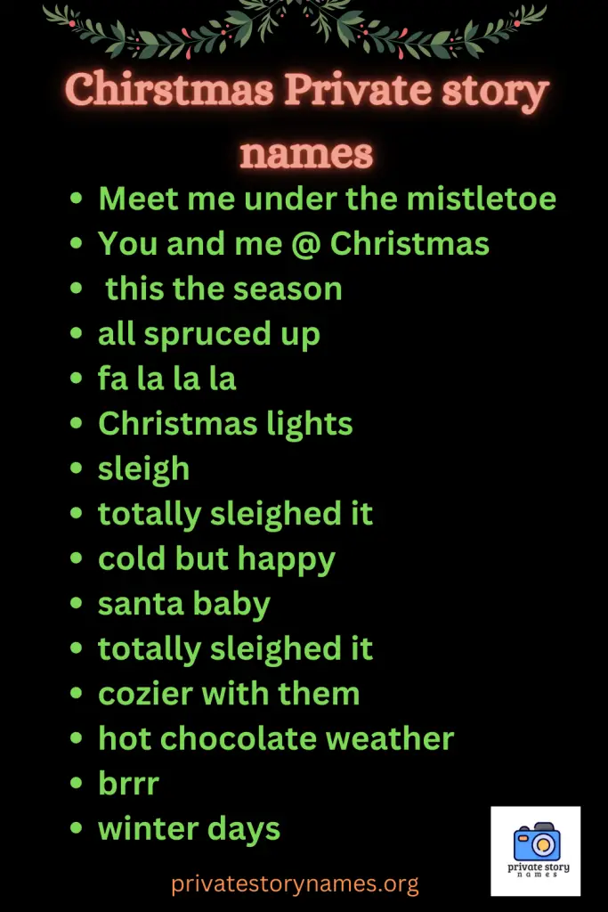christmas private story names